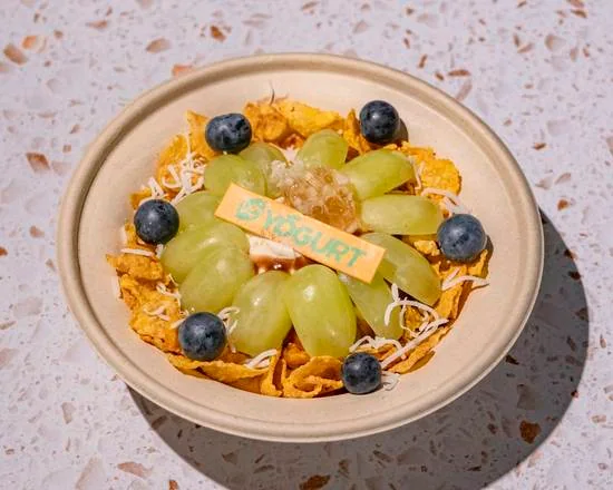 Honeydew Cold-Brew Bowl as photographed in the VC Yogurt Uber Eats listing