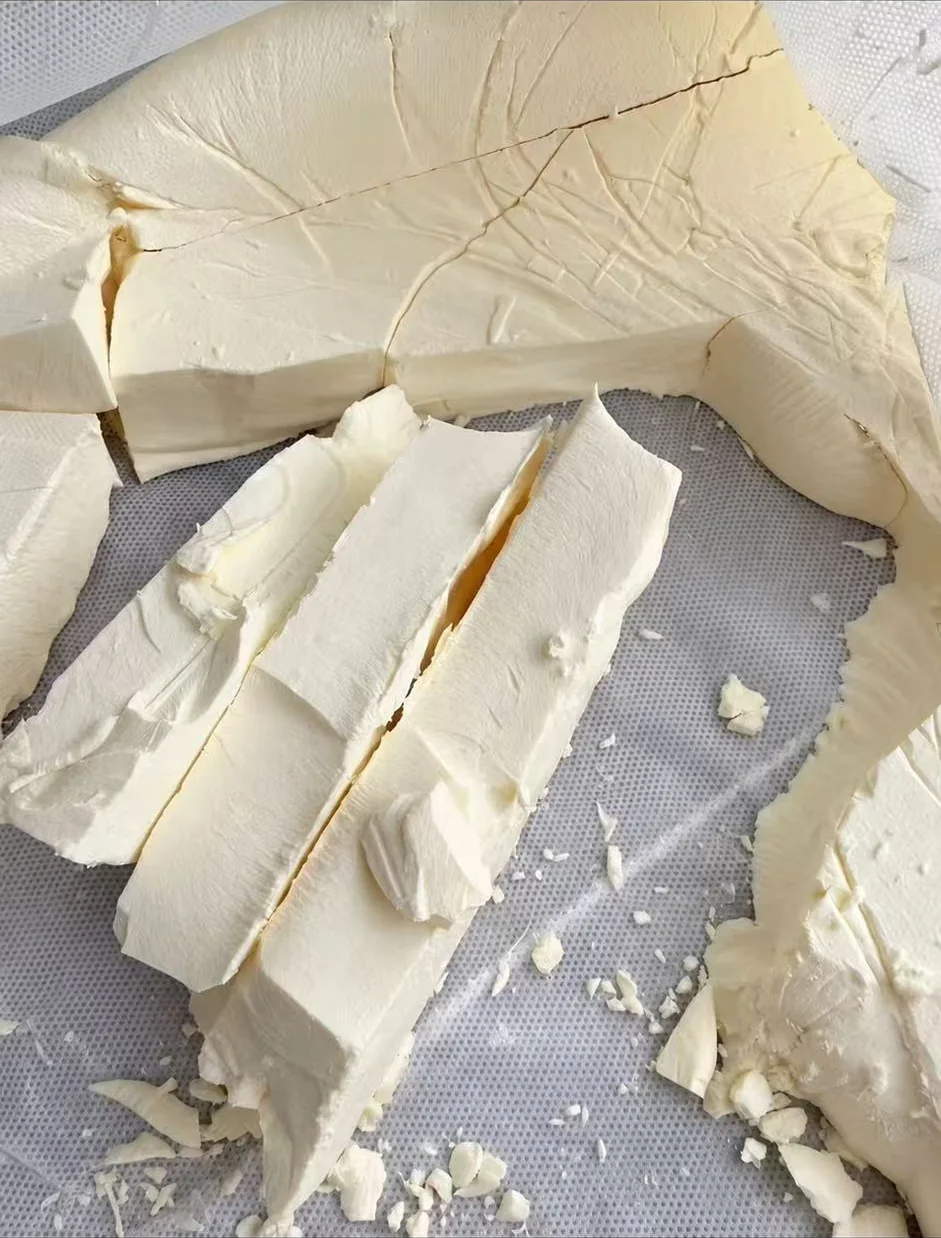 A closer view of VC Yogurt signature chewy yoghurt showing its cut surfaces.