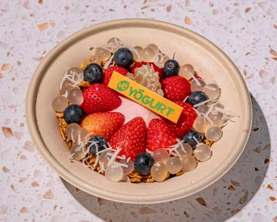 Strawberry Cold-Brew Bowl as photographed in the VC Yogurt Uber Eats listing
